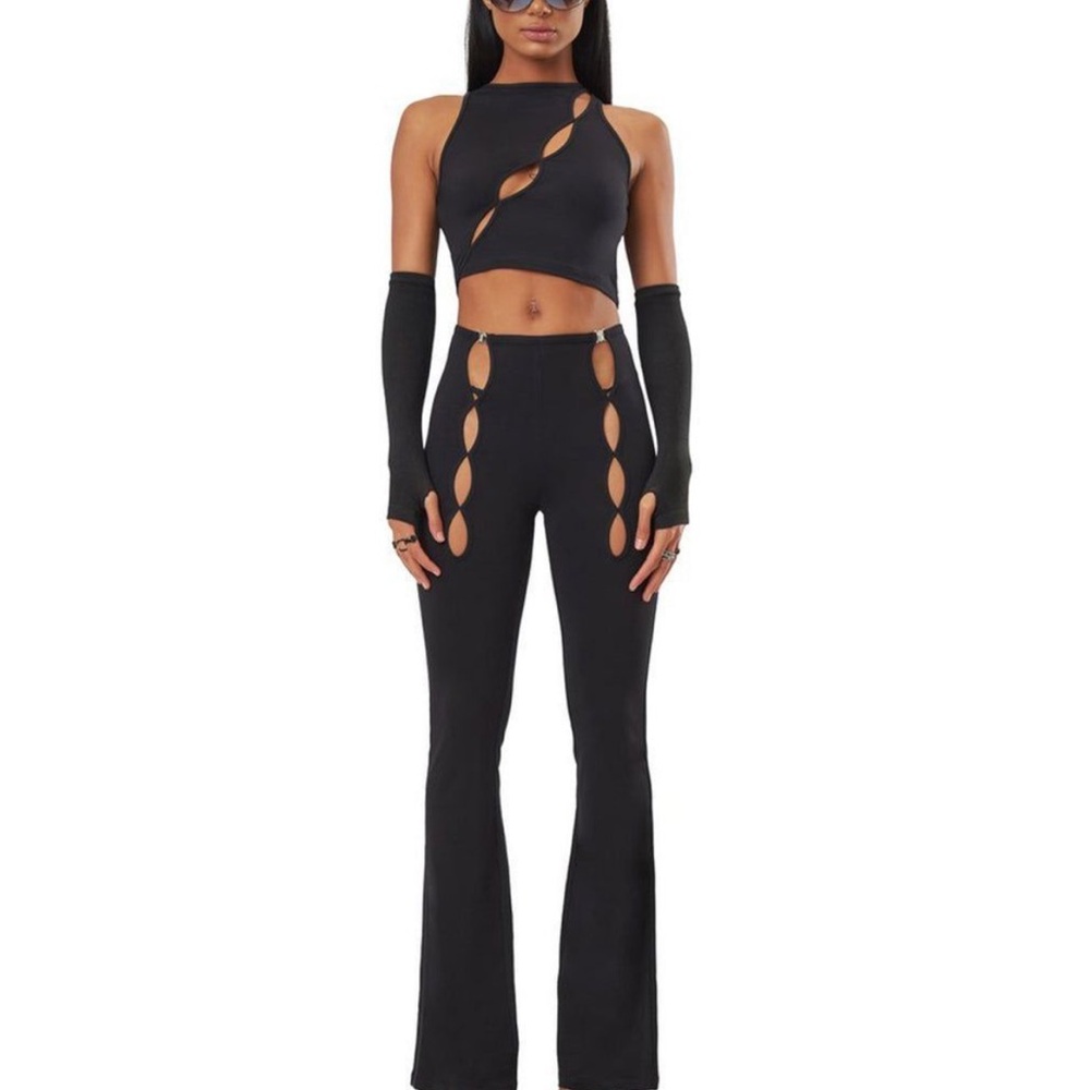 Nwt The Kript Chepi Bootleg Jersey Trousers Size Large — image 3 of 7